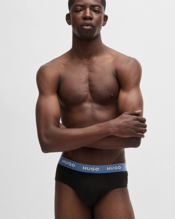  Ropa interior Slips Hombre HUGO Negro 50517879 HIPBRIEF TRIPLETPACK