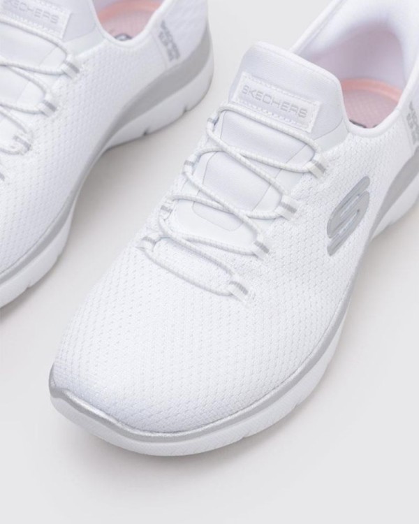 Sapatilhas brancas mulher Skechers Slip Ins Summits