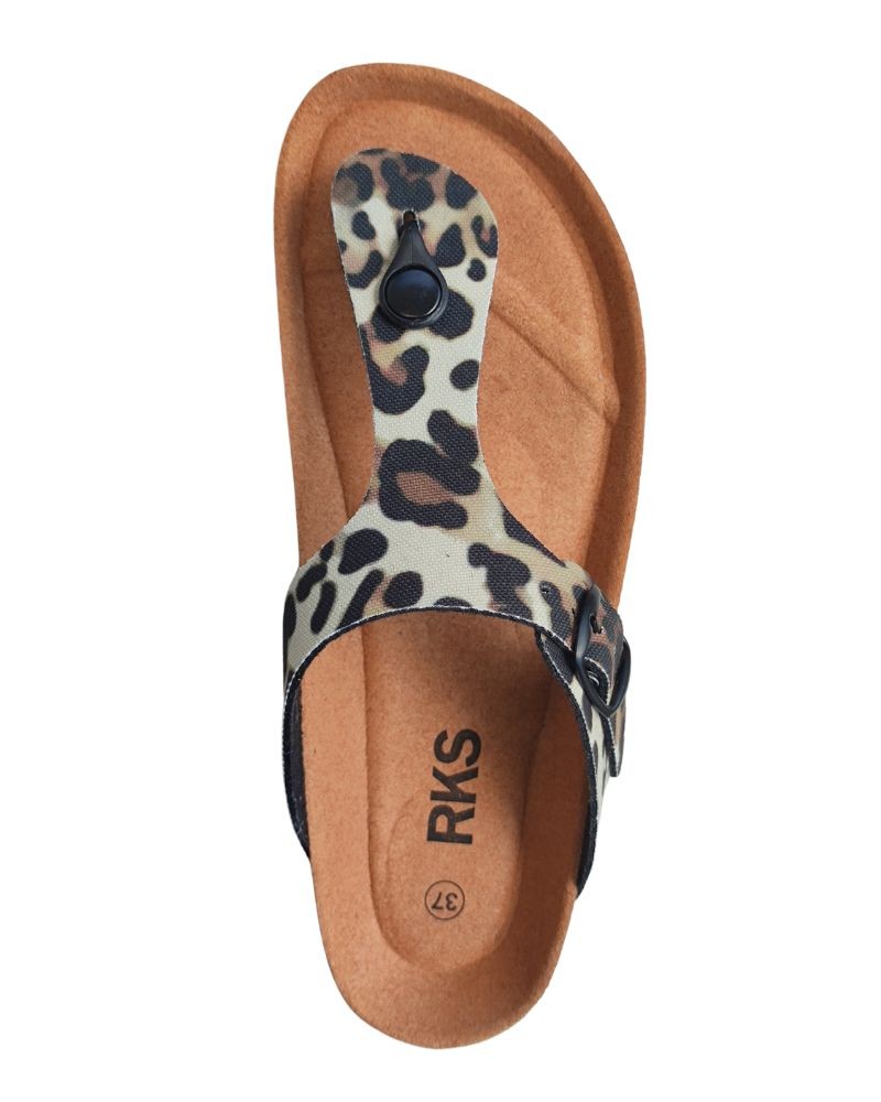  Sandalias Abiertas Mujer RKS Animal Print 0300