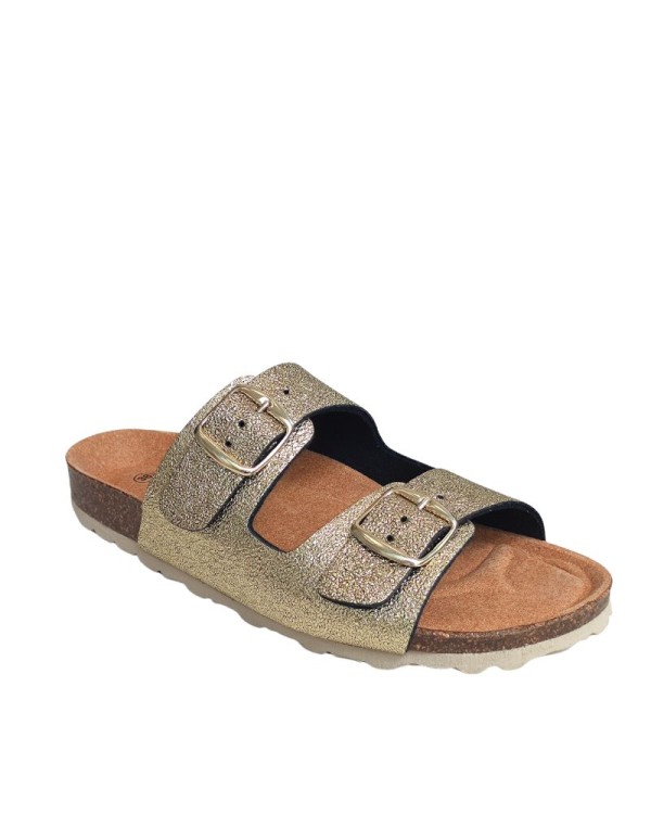  Sandalias Abiertas Mujer RKS Oro 11096