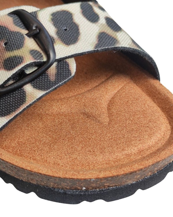 Sandálias Abertas Mulher RKS Animal Print 11096