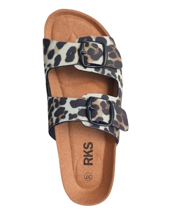  Sandalias Abiertas Mujer RKS Animal Print 11096