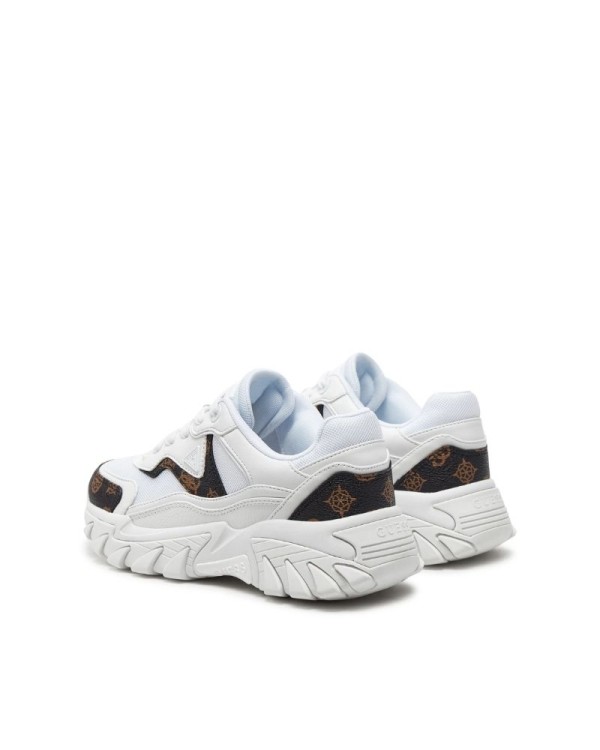 Zapatillas blancas mujer Guess Nowah, sneaker urbano
