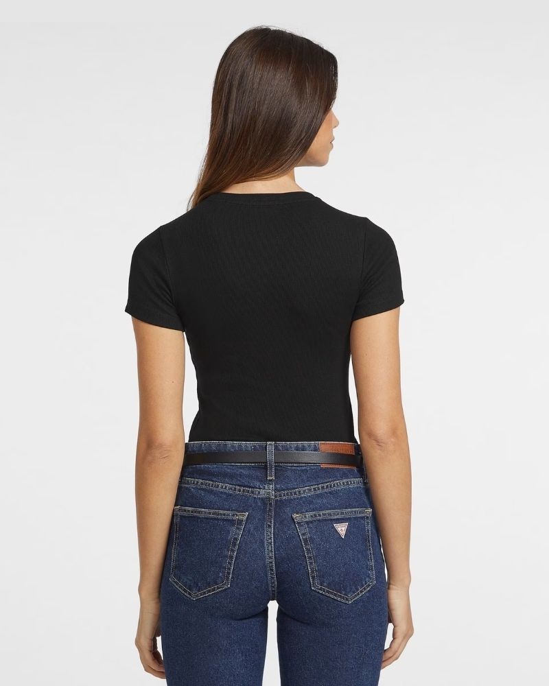 GUESS T-shirts Manga curta Mulher Preto W4YI64 KA0H1