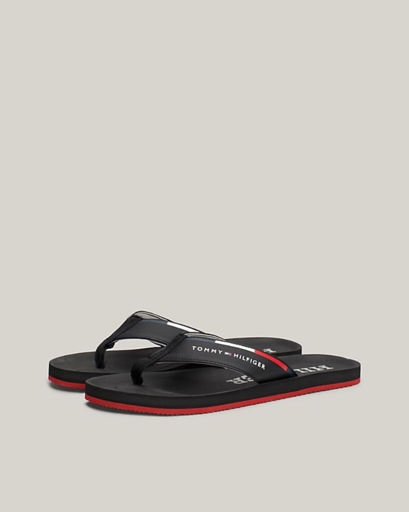 TOMMY HILFIGER Sandalias Chancletas Hombre Negro FM0FM05096