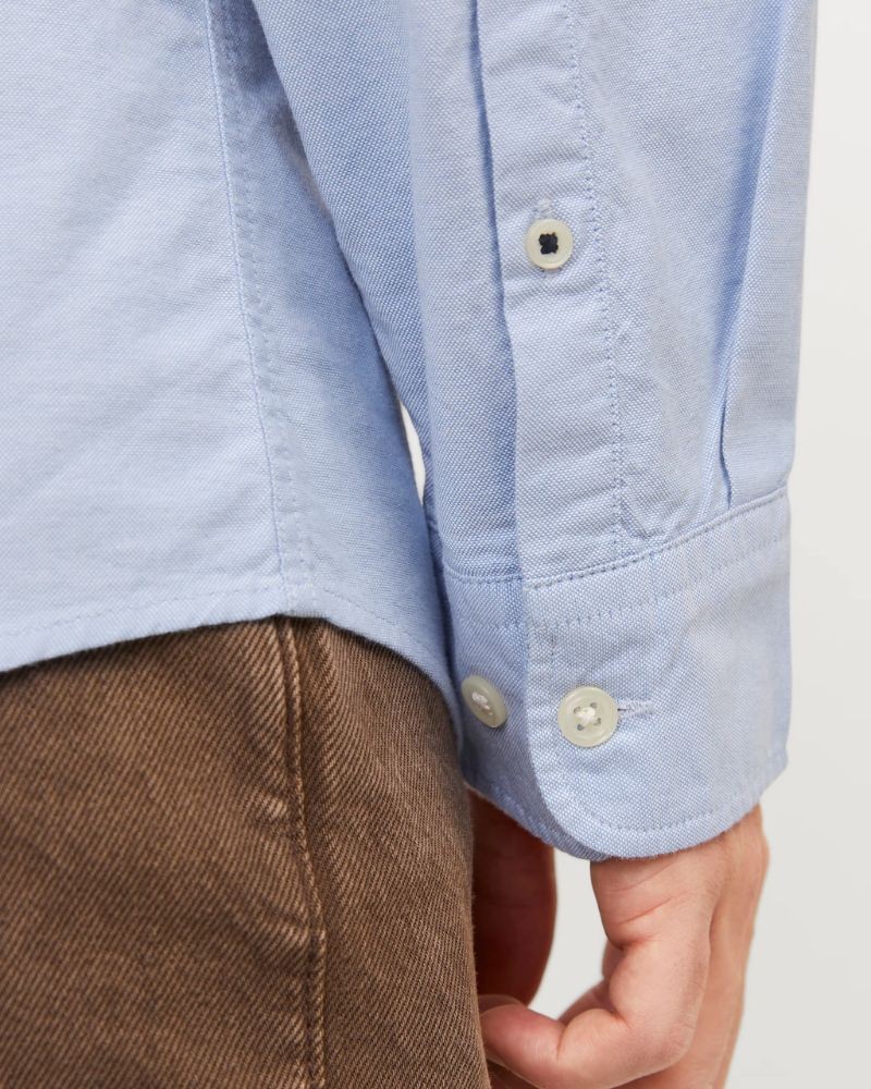 JACK AND JONES Camisas de Manga Comprida Homem Azul 12182486 OXFORD