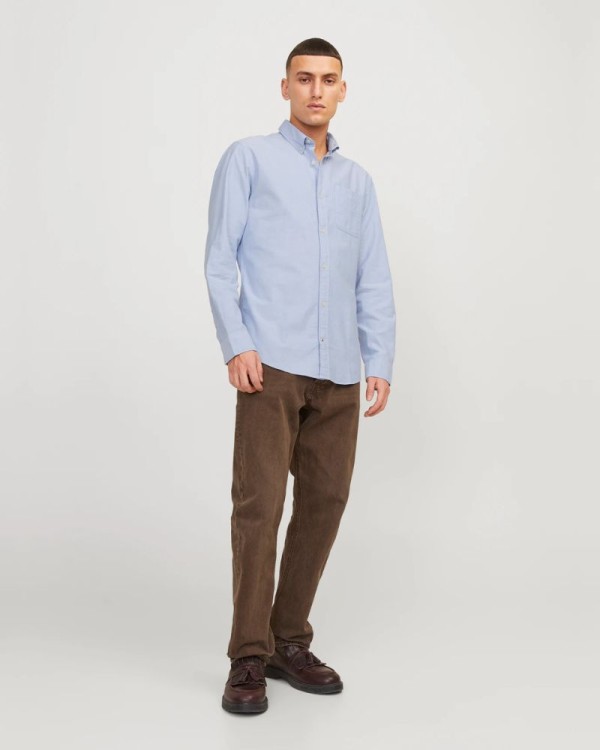 JACK AND JONES Camisas Manga larga Hombre Azul 12182486 OXFORD