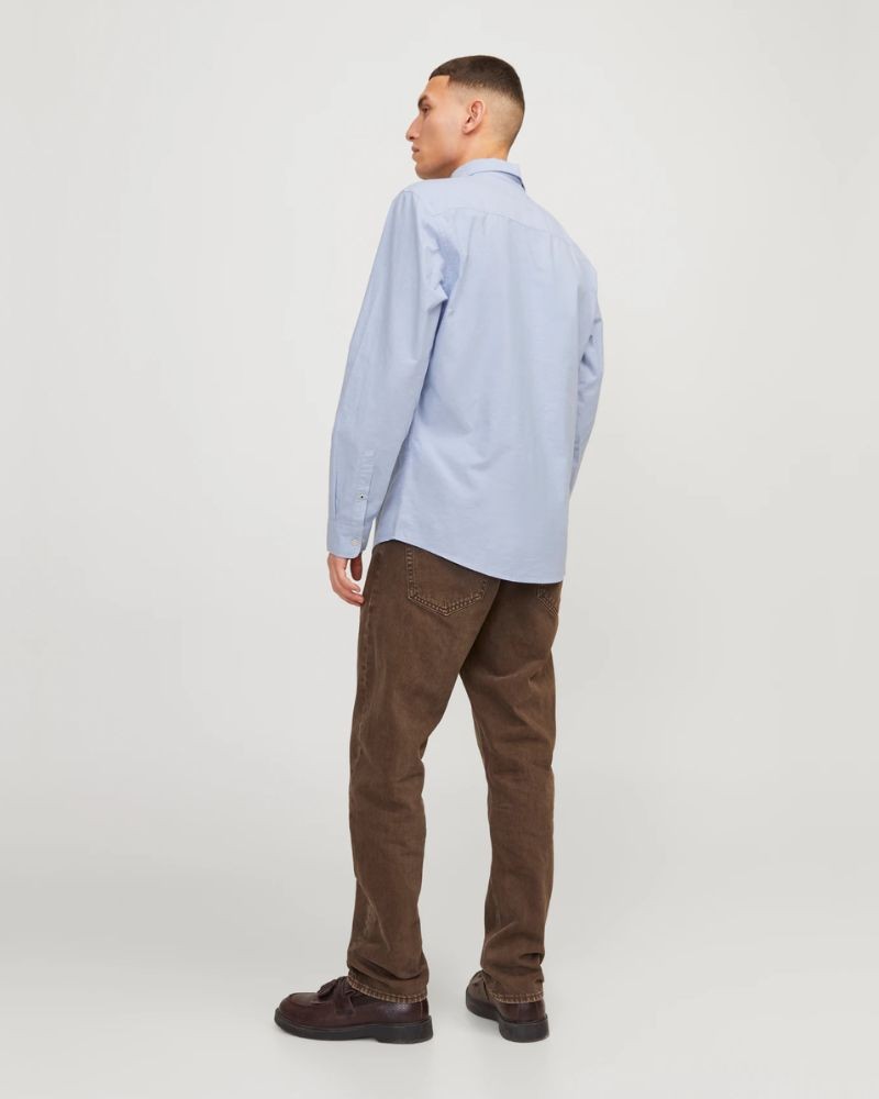 JACK AND JONES Camisas Manga larga Hombre Azul 12182486 OXFORD