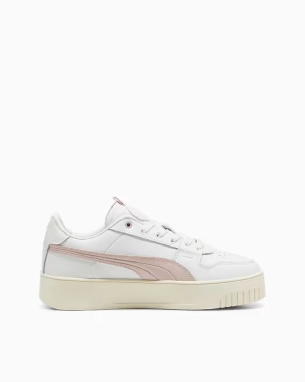 Zapatillas bajas blancas de mujer Puma Carina Street Lux, diseño casual y elegante