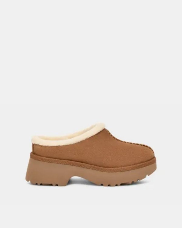 Sapatos de Pele Australianos Mulher UGG Castanho 1162510 HEIGHTS COZY CLOG
