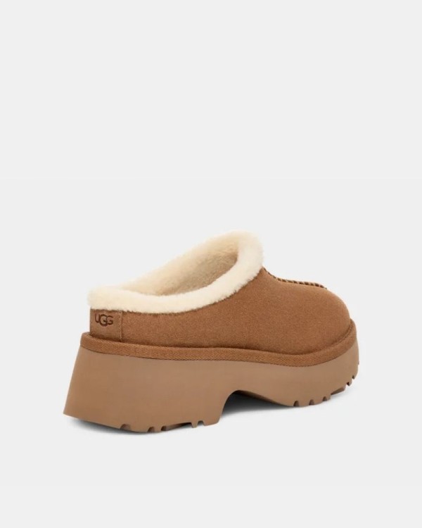 Sapatos de Pele Australianos Mulher UGG Castanho 1162510 HEIGHTS COZY CLOG