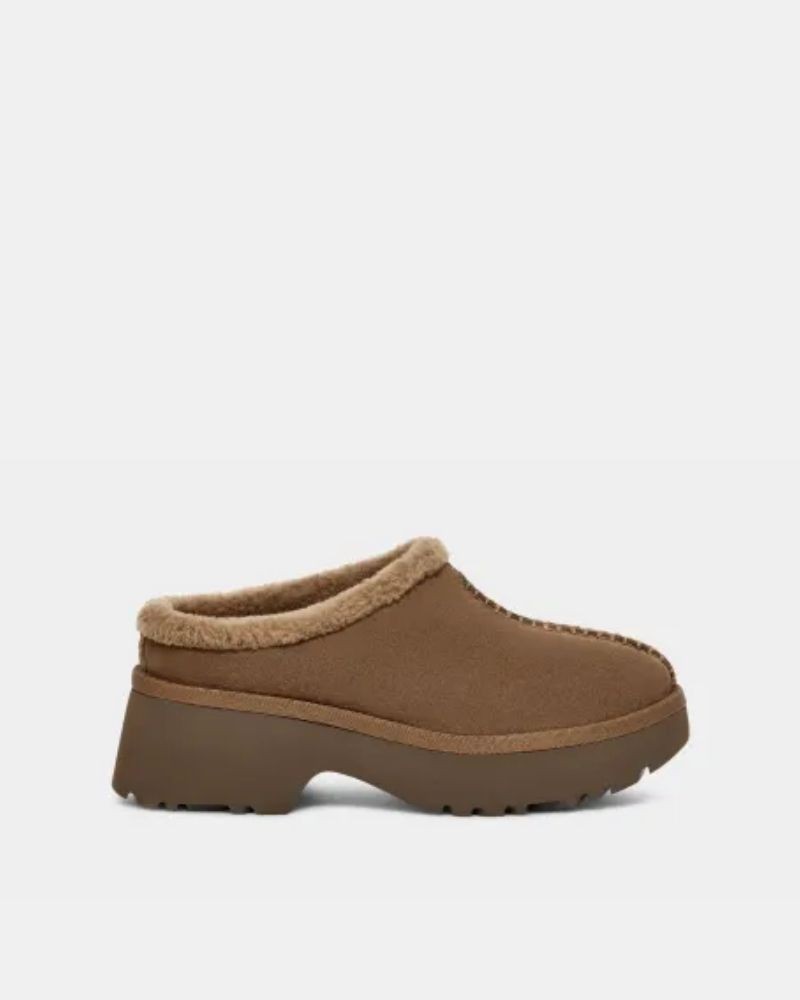 Sapatos de Pele Australianos Mulher UGG Castanho 1162510 HEIGHTS COZY CLOG