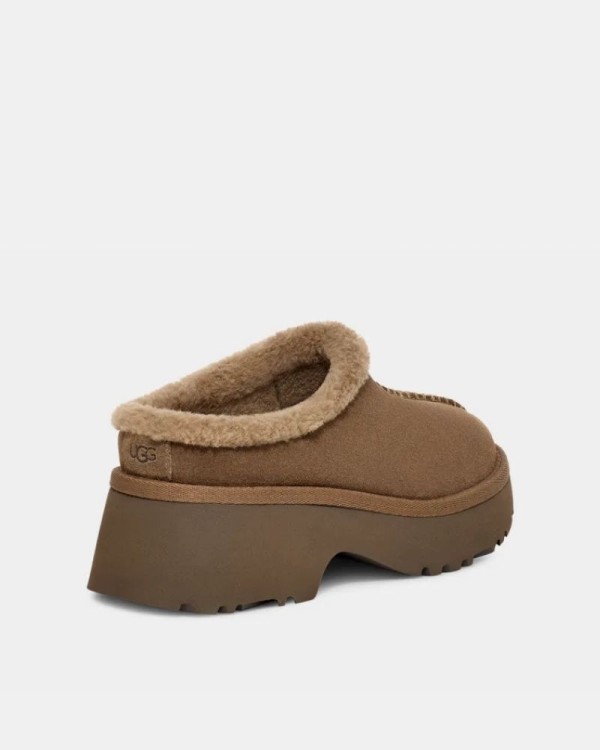 Sapatos de Pele Australianos Mulher UGG Castanho 1162510 HEIGHTS COZY CLOG