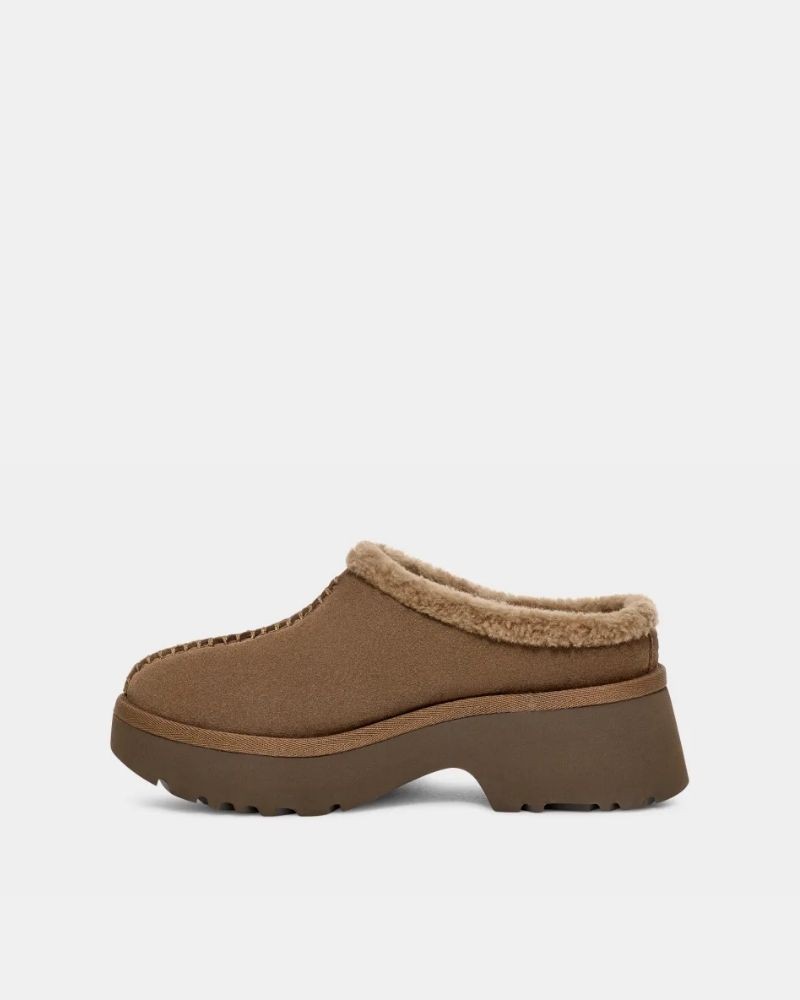 Sapatos de Pele Australianos Mulher UGG Castanho 1162510 HEIGHTS COZY CLOG