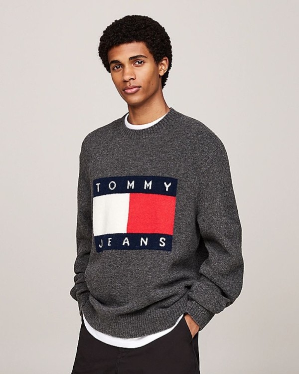 TOMMY HILFIGER Camisola Manga comprida Homem Cinzento DM0DM19442