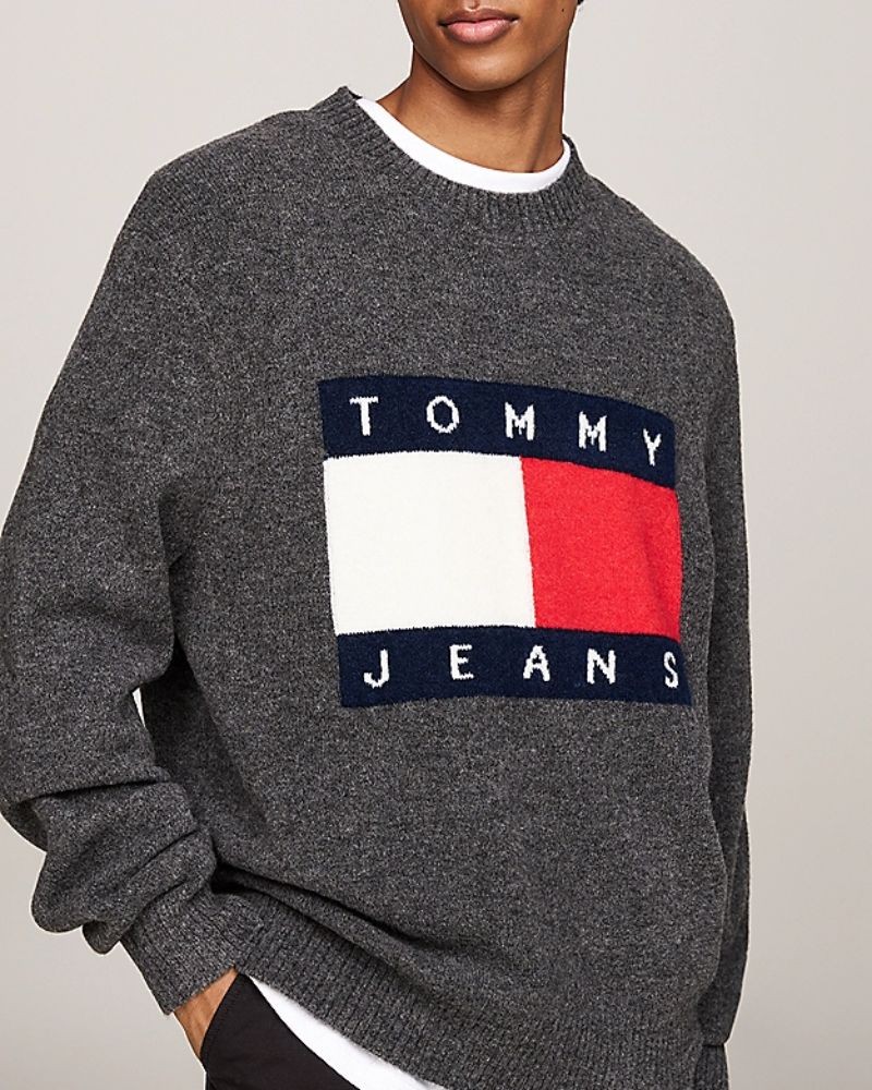 TOMMY HILFIGER Camisola Manga comprida Homem Cinzento DM0DM19442