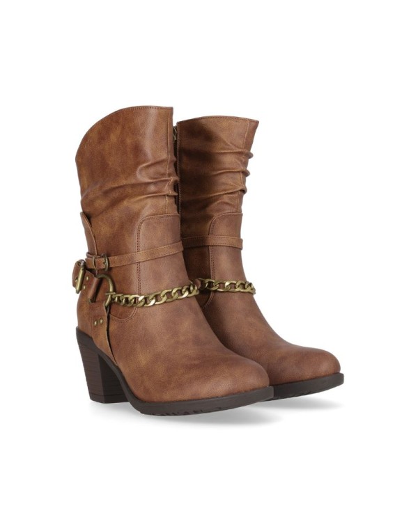 CHIKA 10 Botas Bajas Mujer Marrón KURAZO 37