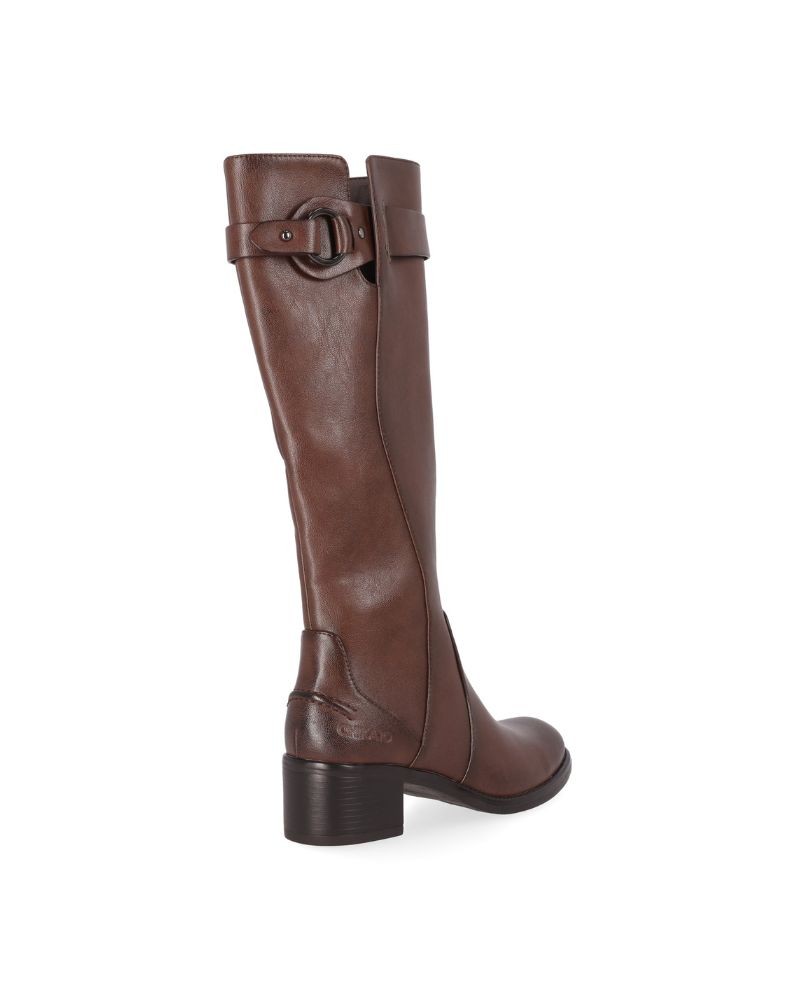 Botas altas femininas Chika castanhas