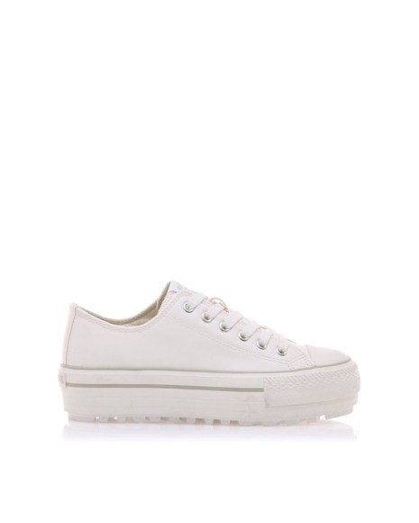 Zapatillas blancas de mujer Mustang Bigger T, diseño urbano y actual