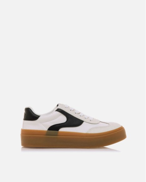 Zapatillas blancas de mujer Mustang Skaty, estilo urbano y versátil