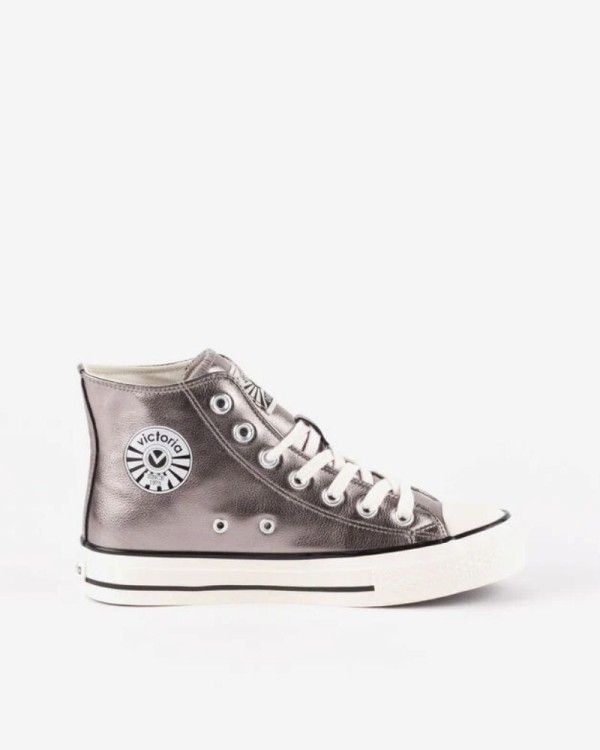 VICTORIA Zapatillas Altas Mujer Plata 1057106 Made In Spain.