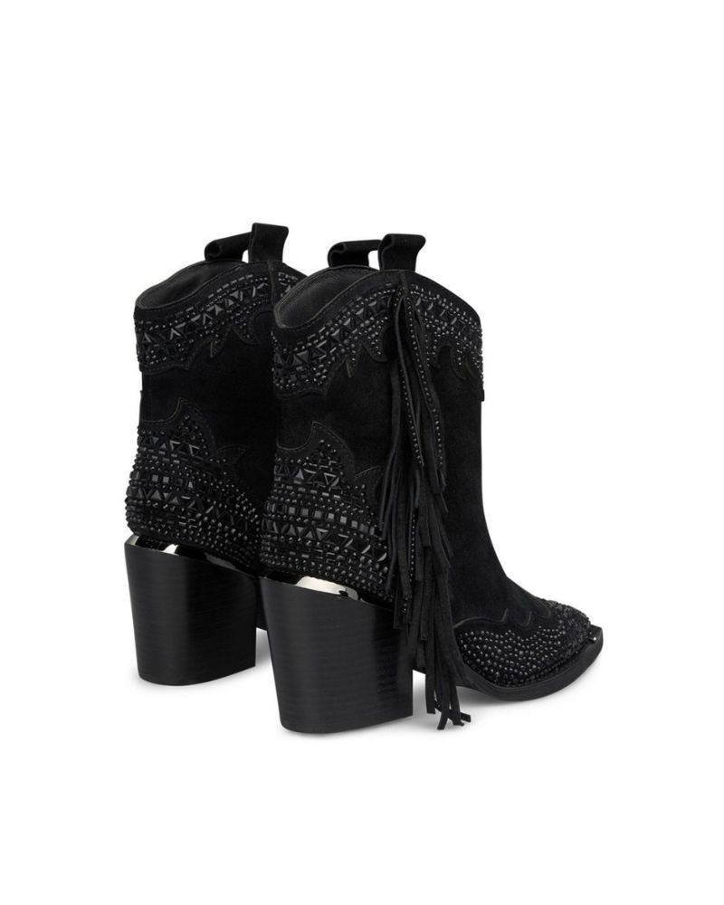 ALMA EN PENA Botines Cowboy Mujer Negro I240510