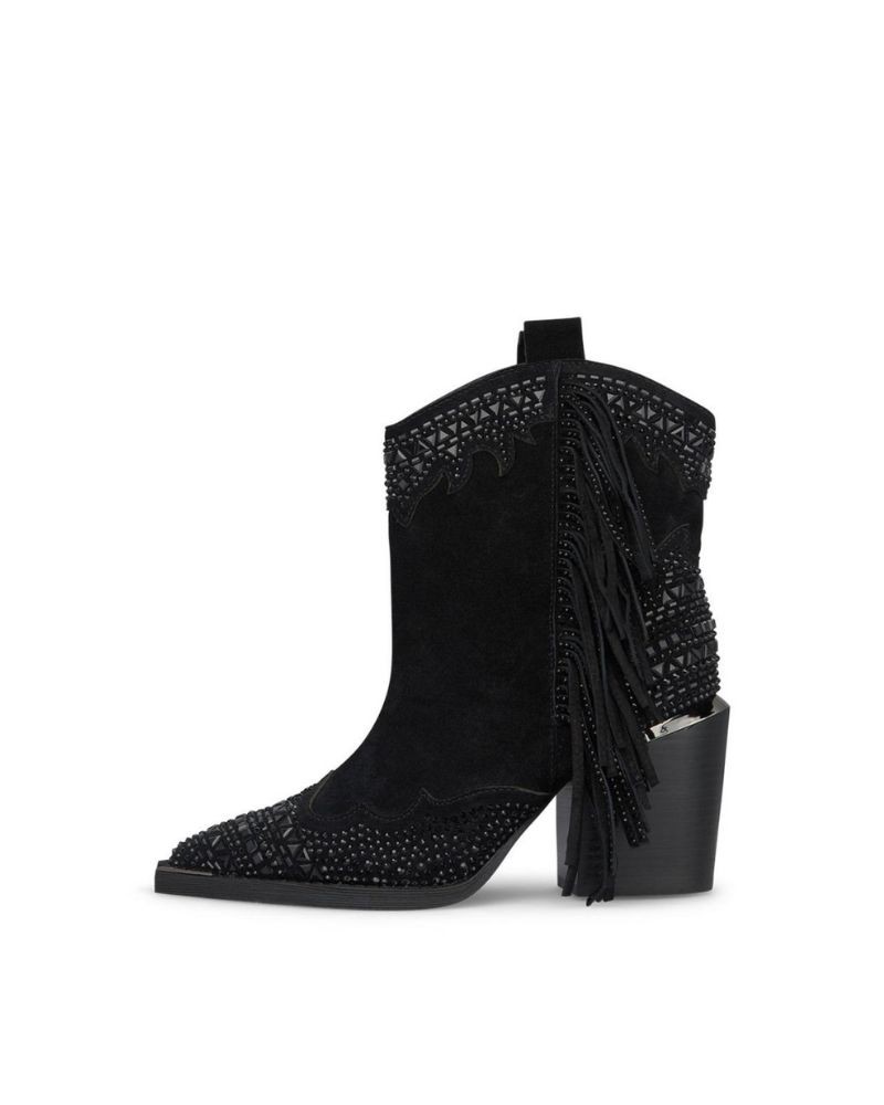 ALMA EN PENA Botines Cowboy Mujer Negro I240510