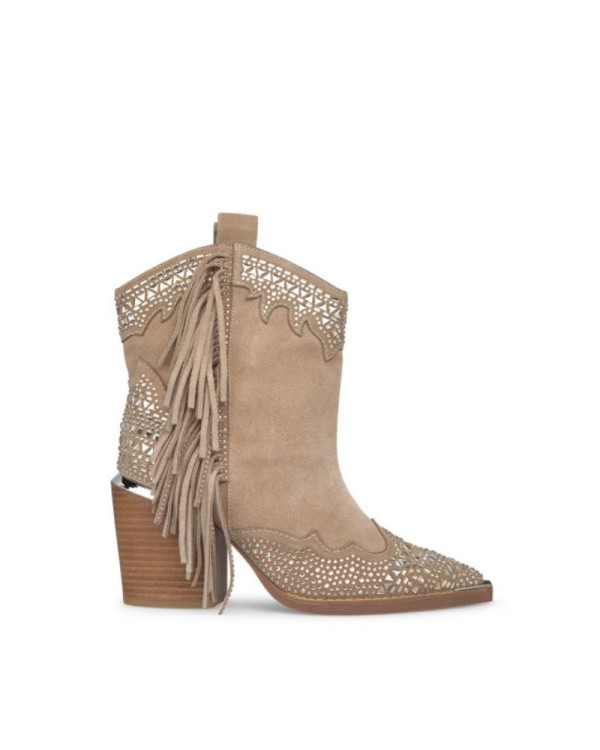 ALMA EN PENA Botines Cowboy Mujer Beige I240510