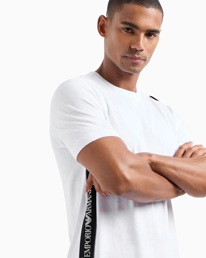 EA7 Camisetas Manga corta Hombre Blanco 6DPT04 PJVPZ