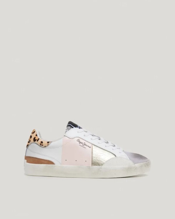 Zapatillas blancas de mujer Pepe Jeans Lane Sweet, diseño femenino y versátil