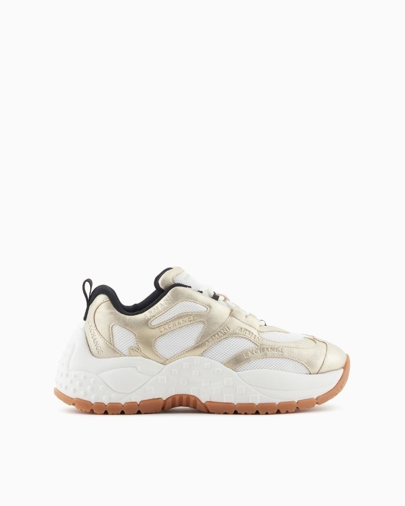 Zapatillas blancas de mujer Armani Exchange de moda, diseño moderno y elegante