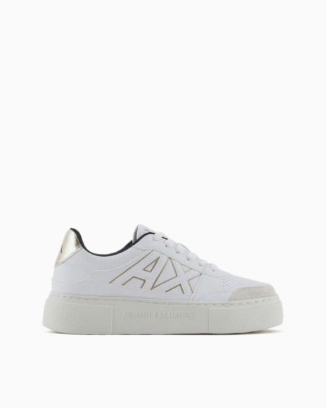 Sneaker blanco para mujer Armani Exchange, diseño moderno y de moda
