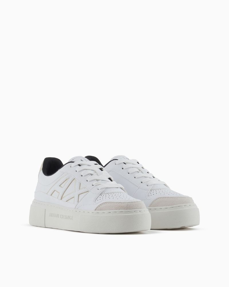 Sneaker branco mulher Armani Exchange Black Friday calçado casual