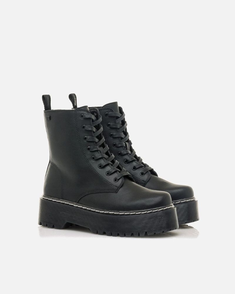 MUSTANG Botas Militares Feminino Preto 54146