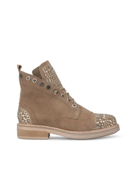 ALMA EN PENA Botines Militares Mujer Taupe I240754