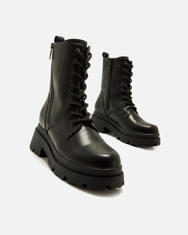 MUSTANG Botines Militares Mujer Negro 53261 MISSION