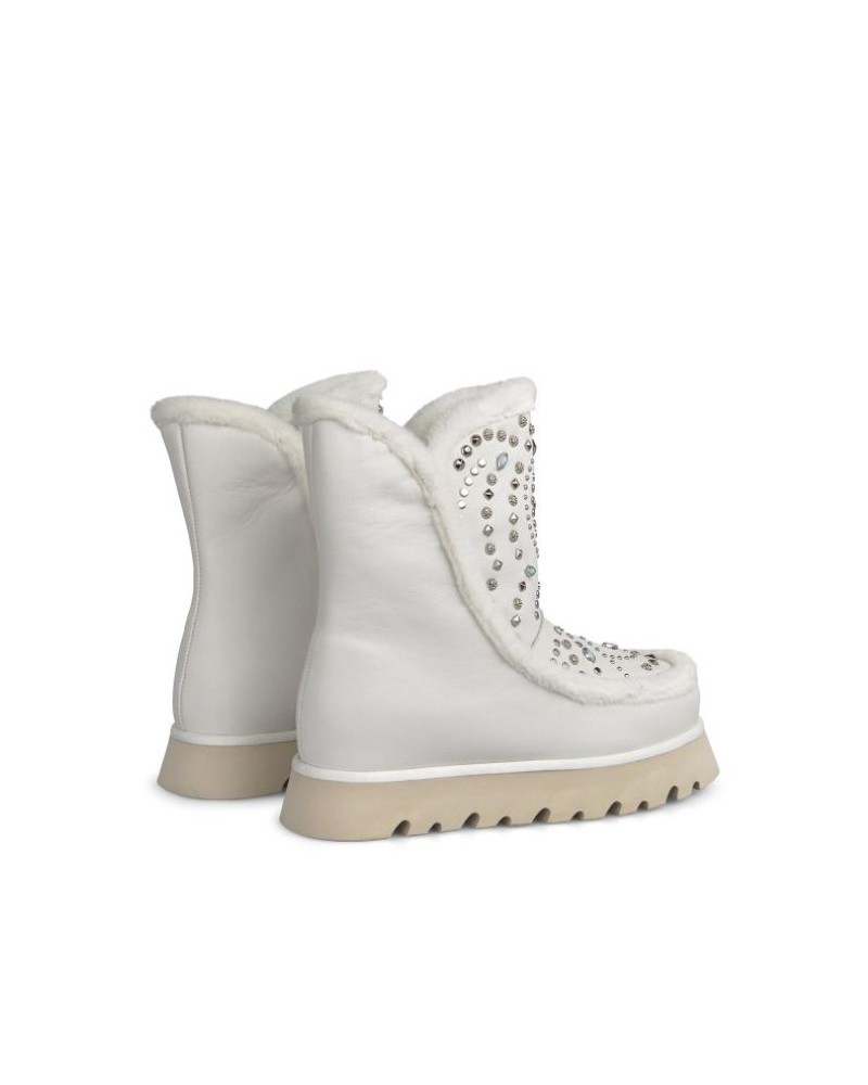 Botas de pele Alma em Pena femininas brancas