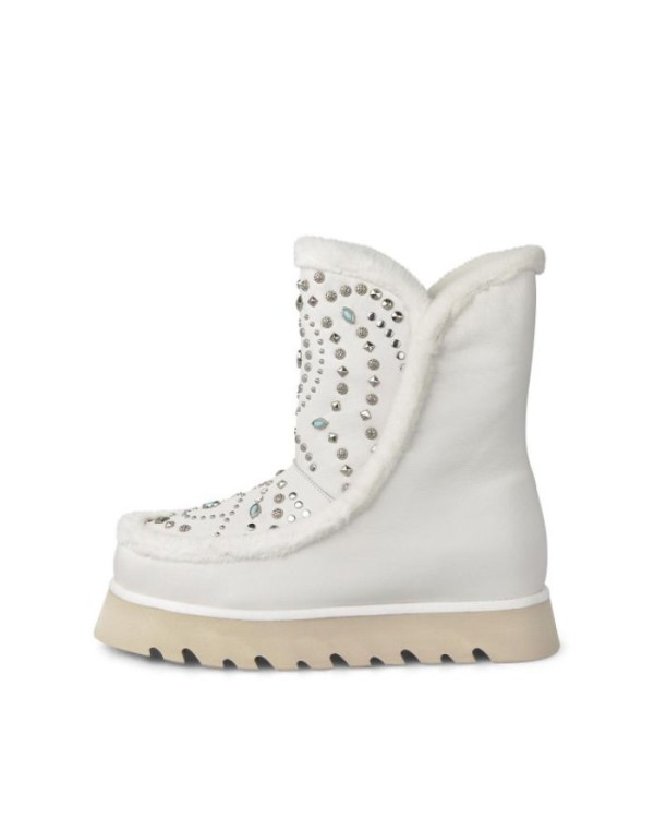 Botas de pelo Alma en Pena mujer blancas