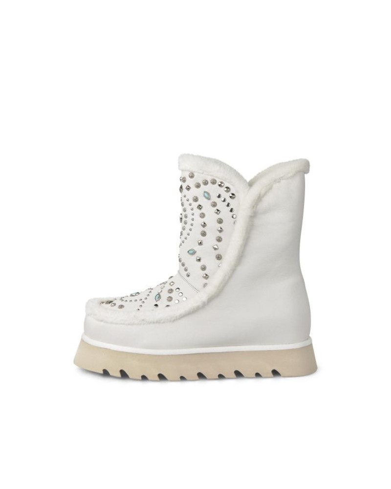Botas de pele Alma em Pena femininas brancas