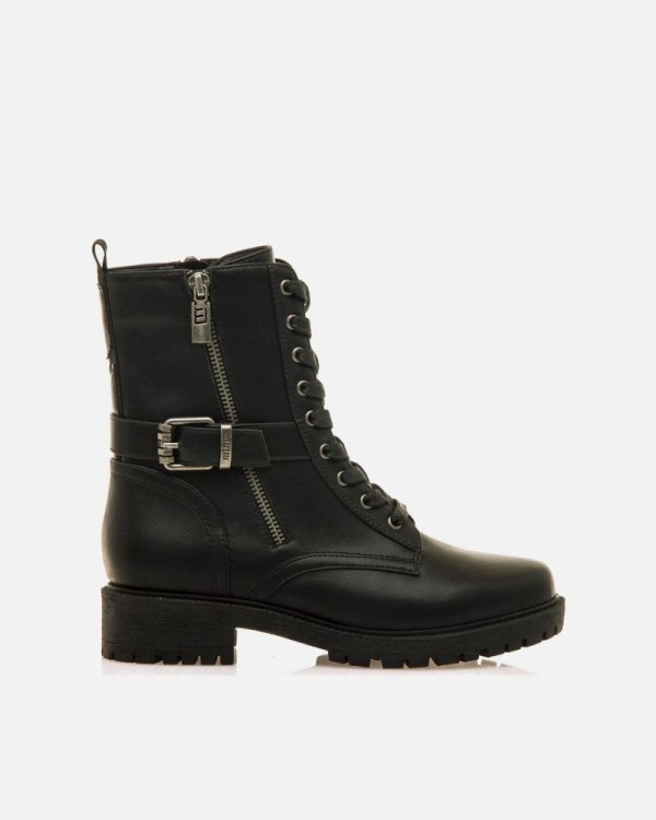 MUSTANG Botines Militares Mujer Negro 50355 CAMPA