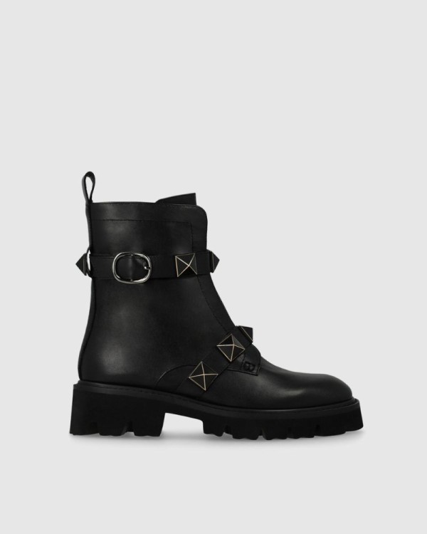 LODI Botines Militares Mujer Negro CE5145