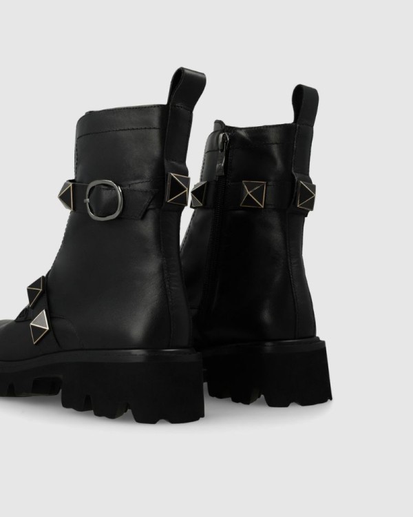 LODI Botines Militares Mujer Negro CE5145