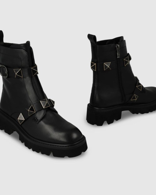 LODI Botines Militares Mujer Negro CE5145