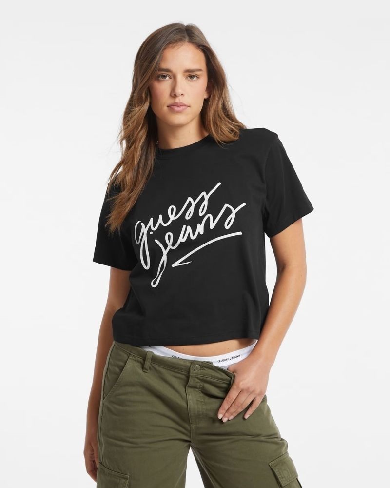 GUESS Camisetas Manga corta Mujer Negro W4BI54 K8HM0