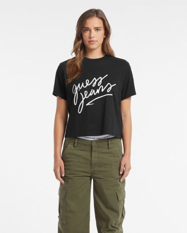 GUESS Camisetas Manga corta Mujer Negro W4BI54 K8HM0