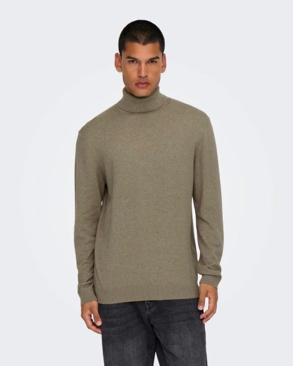 ONLY & SONS Jersey Manga larga Hombre Taupe 22030071 LOUI