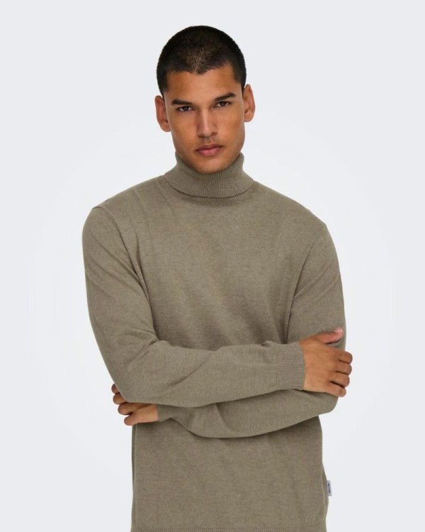 ONLY & SONS Camisola Manga Comprida Homem Taupe 22030071 LOUI