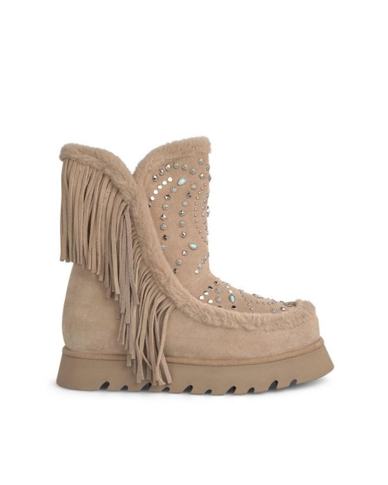 Botas de pelo Alma Penada mulher bege