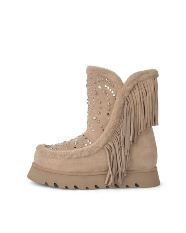 Botas de pelo Alma Penada mulher bege