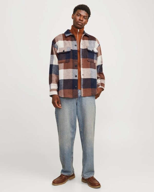 JACK AND JONES Casacos Manga comprida Homem Azul 12257199 BRADLEY